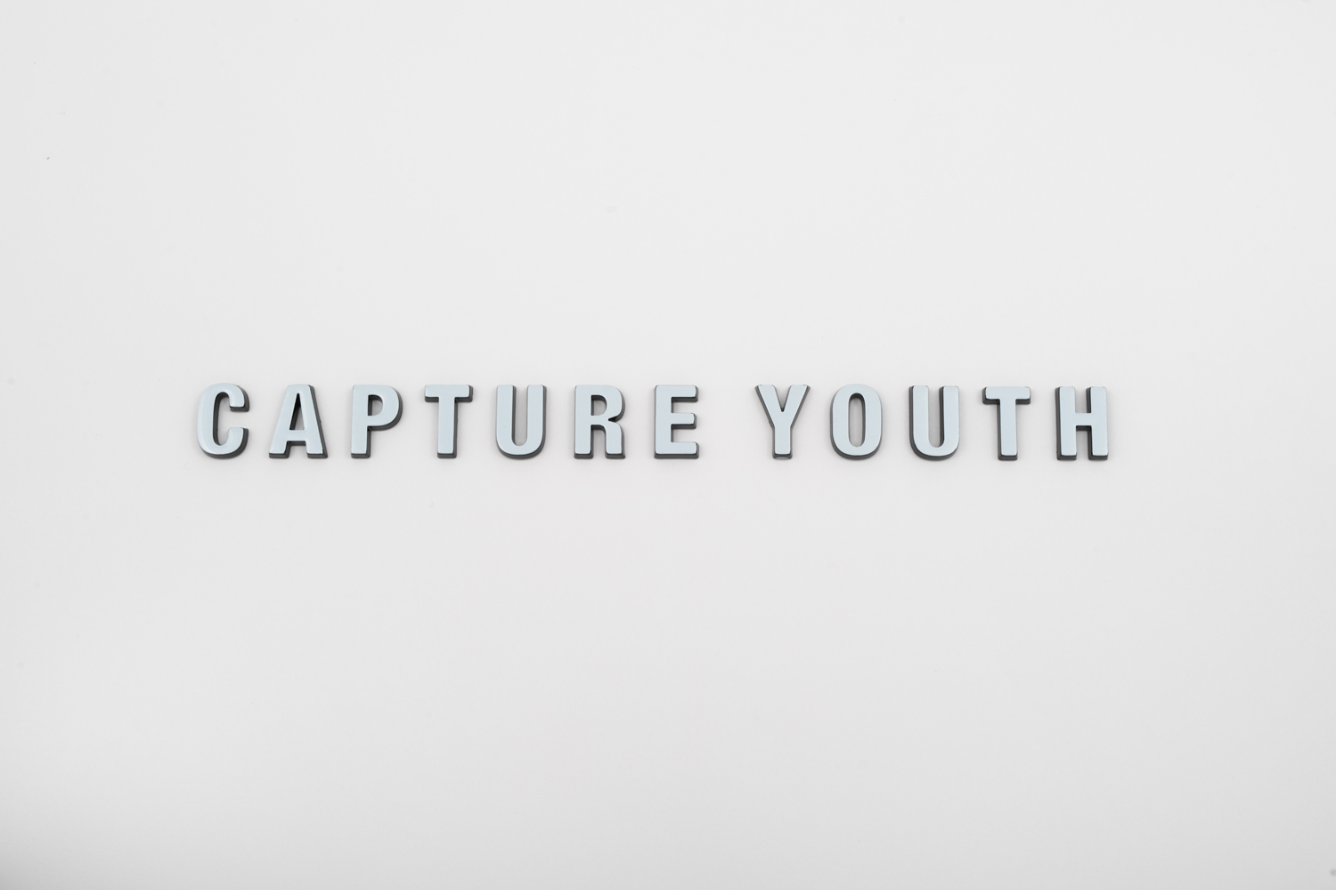Black and white 3D logo capture youth