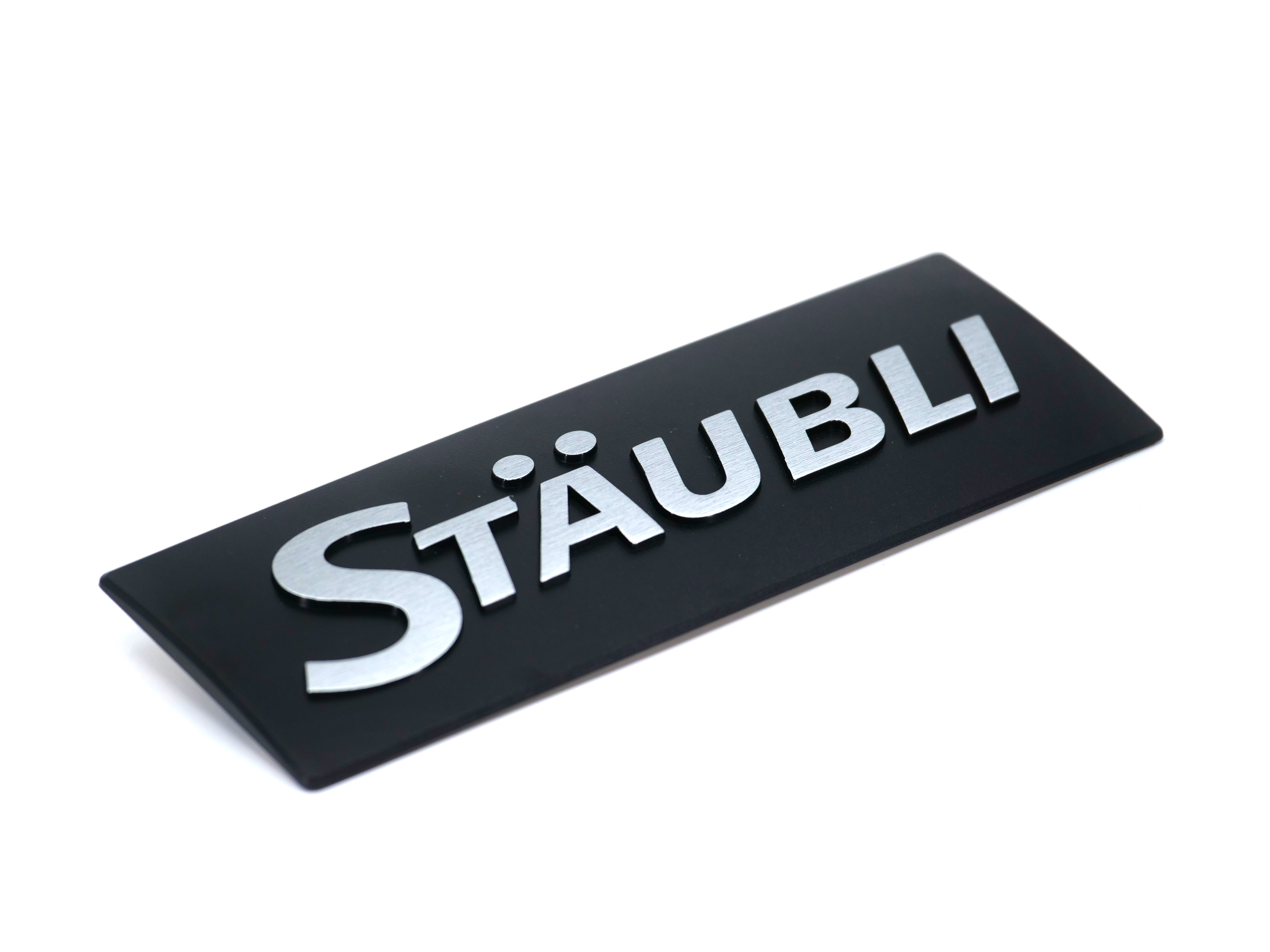 Hot stamping STAUBLI label